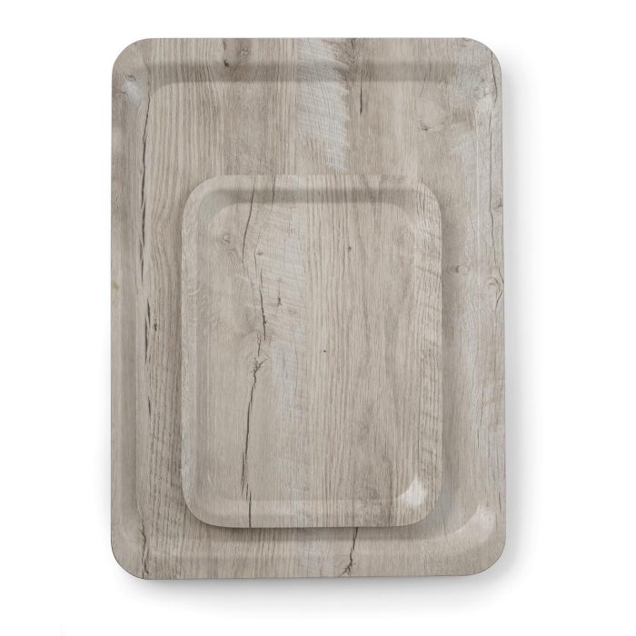 Tava de servire laminata cu imprimeu pe lemn  deschis Hendi,dimensiune 330x430mm - Image 2