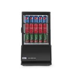 Vitrina rece pt prezentare, neagra, 58 lt, interval temp. 2-6 gr C, 170 W, 2 rafturi reglabile pe inaltime, ARKTIC by Hendi, 452x406x(H)816 mm, Clasa energetica C - Image 5