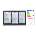 Vitrina frigorifica de prezentare 3 usi glisante interval temperatura 2/10?C, 300 W, corp inox, ARKTIC by Hendi, 1335x500x(h)900 mm 338 Litri, Clasa energetica E - Image 5