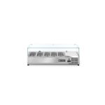 Vitrina frigorifica tip display, capacitate 5 x GN 1/4, ARKTIC by Hendi, corp inox, interval temperatura +2/+8 gr C,1200x335x(H)430 - Image 2
