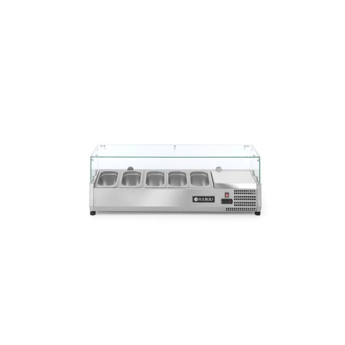 Vitrina frigorifica tip display, capacitate 5 x GN 1/4, ARKTIC by Hendi, corp inox, interval temperatura +2/+8 gr C,1200x335x(H)430 - Image 2