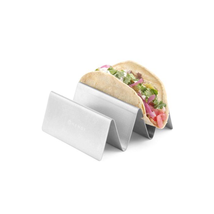 Suport din inox Hendi, pentru 4 taco/hot-dog/bagheta, 225x115x(H)50mm - Image 2