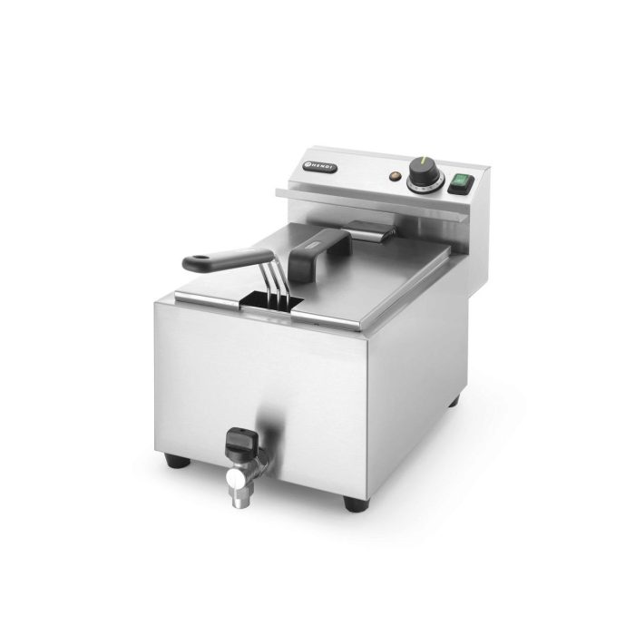 Friteuza electrica profesionala, Hendi Mastercook cu robinet scurgere ulei, Inox, 8 lt, 3500 W, temperatura reglabila pana la 195 gr C, termostat, 515x300x(H)345 mm - Image 3