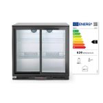 Vitrina frigorifica de prezentare usi glisante interval temp. 2/10?C, 220 W, corp inox, ARKTIC by Hendi, 900x500x(H)900 mm 198 Litri, Clasa energetica E - Image 3