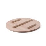 Platou/Planseta rotunda pentru pizza, diametru 50 cm, Hendi, lemn de fag, compartimentata in 6 parti - Image 2