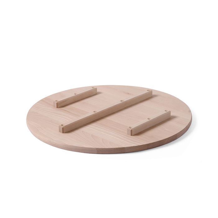Platou/Planseta rotunda pentru pizza, diametru 50 cm, Hendi, lemn de fag, compartimentata in 6 parti - Image 2