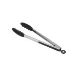 Cleste pentru servit din otel cromat cu silicon rezistenti la caldura, cu blocare - 400 mm