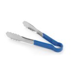 Cleste servire 300mm, din otel inoxidabil cu maner acoperit cu PVC albastru