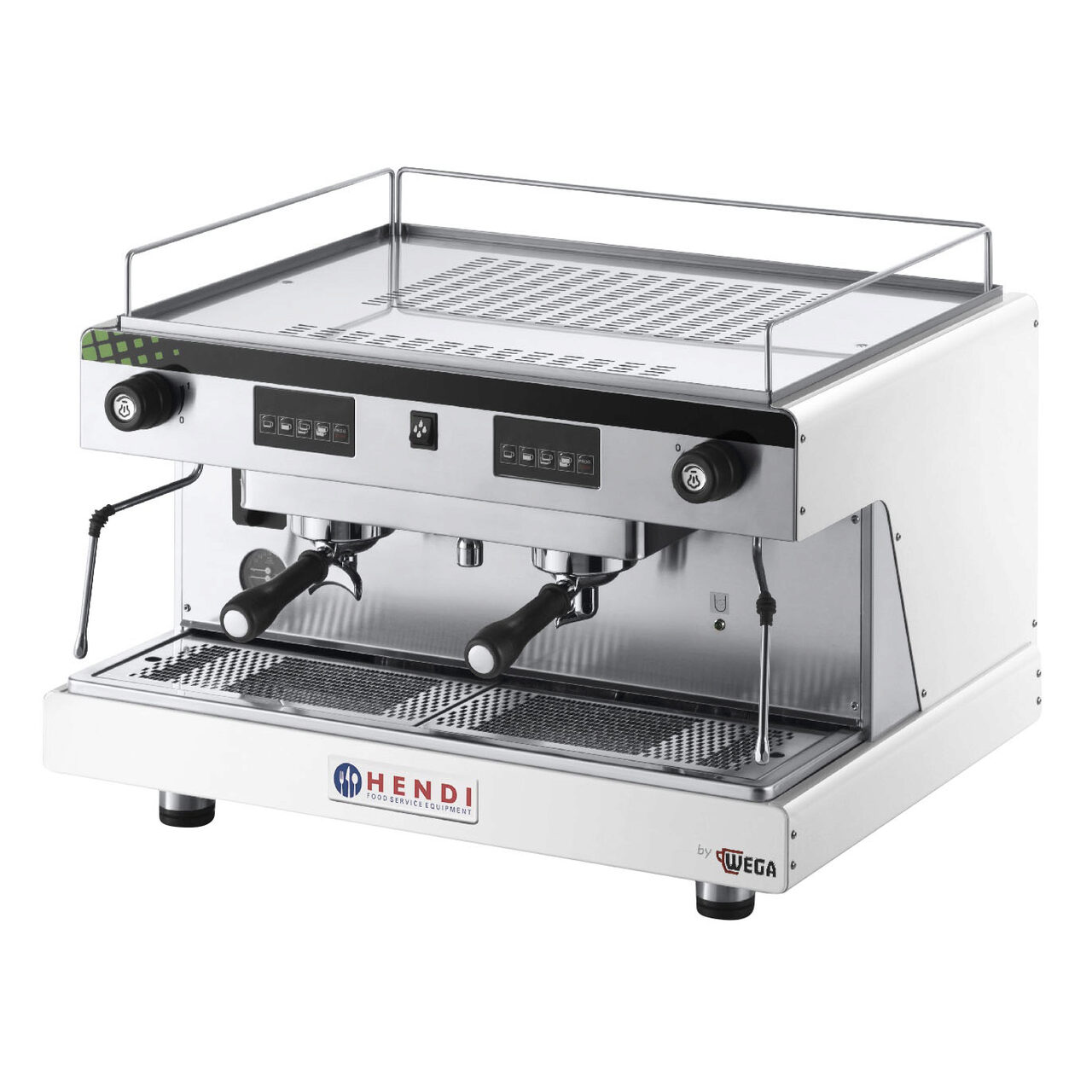12589474_BIG.jpg Espressor profesional Hendi Top Line BY WEGA 3700 W Alb 740x555x(H)515 mm control electronic programarea a pana la 4 cafele pe grup - Image 1