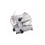 Feliator electric profesional, lama 30 cm, pentru produse cu diametru maxim 21 cm, grosime feliere reglabila pana la 14 mm, Hendi Kitchen Line 300, aluminiu, 250W