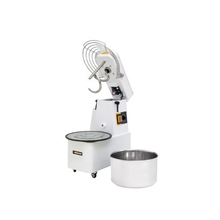 Malaxor profesional spirala cu vas detasabil 1 viteza echipat cu roti pivotante vas, capac si spirala din inox 18/10 Hendi 41 litri, capacitate maxima incarcare 35 Kg, productivitate 112 Kg, 1100 W 480x805x(H)870 mm