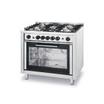 Masina de gatit, 5 arzatoare pe gaz si cuptor electric, Hendi, 14,3kw, 900x655x(H)850/900 mm