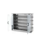 Rotisor gaz profesional pentru 16 - 20 pui 4 viteze de rotatie 1150x472x(H)981 mm Inox Hendi