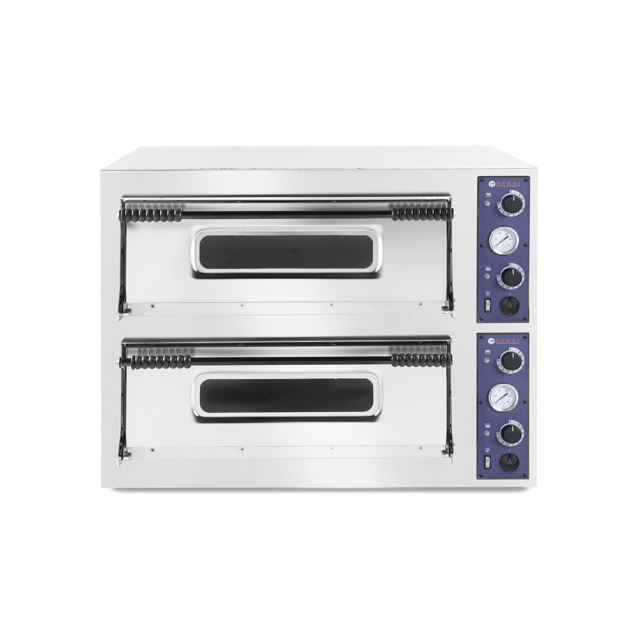 12589680_BIG.jpg Cuptor pizza profesional Basic XL 44 Inox 2 camere 12000 W interval temperatura 50?C - 500?C Hendi 1000x844x(H)745 mm - Image 1