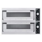 Cuptor profesional pizza Trays 44 Glass 2 camere 13800 W interval de temperatura de la 50?C la 500?C Hendi 2x 820x840x(H)175 mm