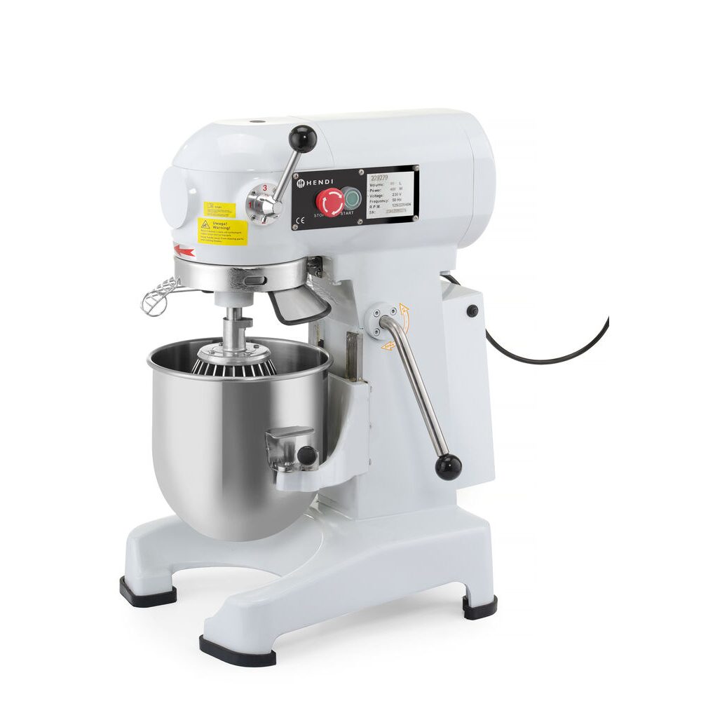 12589704_BIG.jpg Mixer profesional planetar spirala cu vas detasabil 3 viteze, roti pivotante, vas inox, HENDI Smart, 10 litri 500 W, 390x404x (H) 620 mm - Image 1