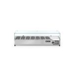 Vitrina frigorifica tip display, capacitate 5 x GN 1/4, ARKTIC by Hendi, corp inox, interval temperatura +2/+8 gr C,1200x335x(H)430