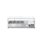 Vitrina prezentare Hendi, interval temp. -2/8?C, 180W, corp inox, ARKTIC by Hendi, 1205x395x(H)430, 4 vase  GN 1/3
