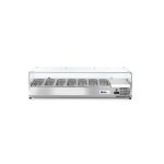 Vitrina prezentare Hendi, interval temp. -2/8?C, 180W, corp inox, ARKTIC by Hendi, 1605x395x(H)430 mm, 7 vase  GN 1/3