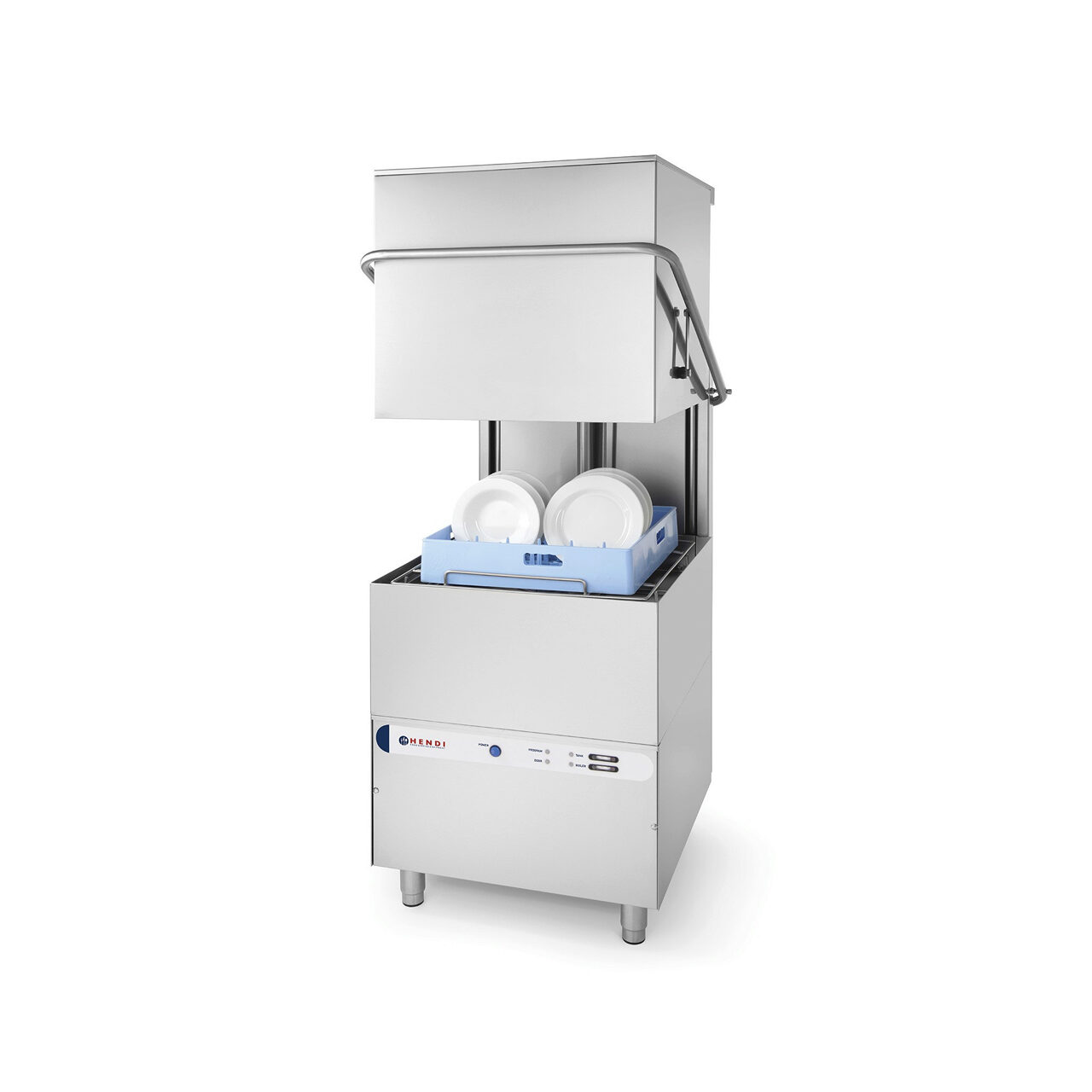 12589778_BIG.jpg Masina profesionala de spalat vase cu capota si pompa de detergent K1500 Hendi 8600 W750x880x(H)1390 mm Inox - Image 1