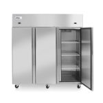 Frigider si congelator profesional Hendi Profi Line cu 3 usi 900+420 L 1800x745x(H)1950 mm otel inoxidabil -2/+8°C, -17˚/-22˚C 700 W 3 rafturi 525x530 mm incluse, Clasa energetica D
