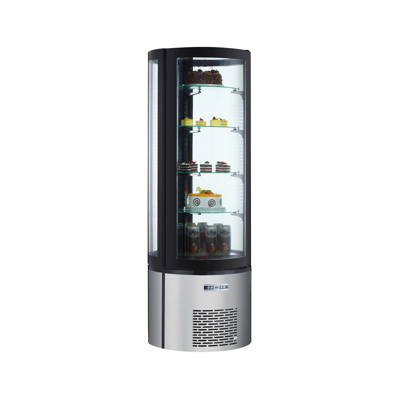 12589823_BIG.jpg Vitrina frigorifica de prezentare interval temp. 2?/6?C, 460 W 360 l corp inox, ARKTIC by Hendi, 680x(H)1750, Clasa energetica C - Image 1