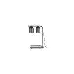 Lampa pentru incalzire cu 2 becuri infrarosu , 453x360x(H)790mm, 500w