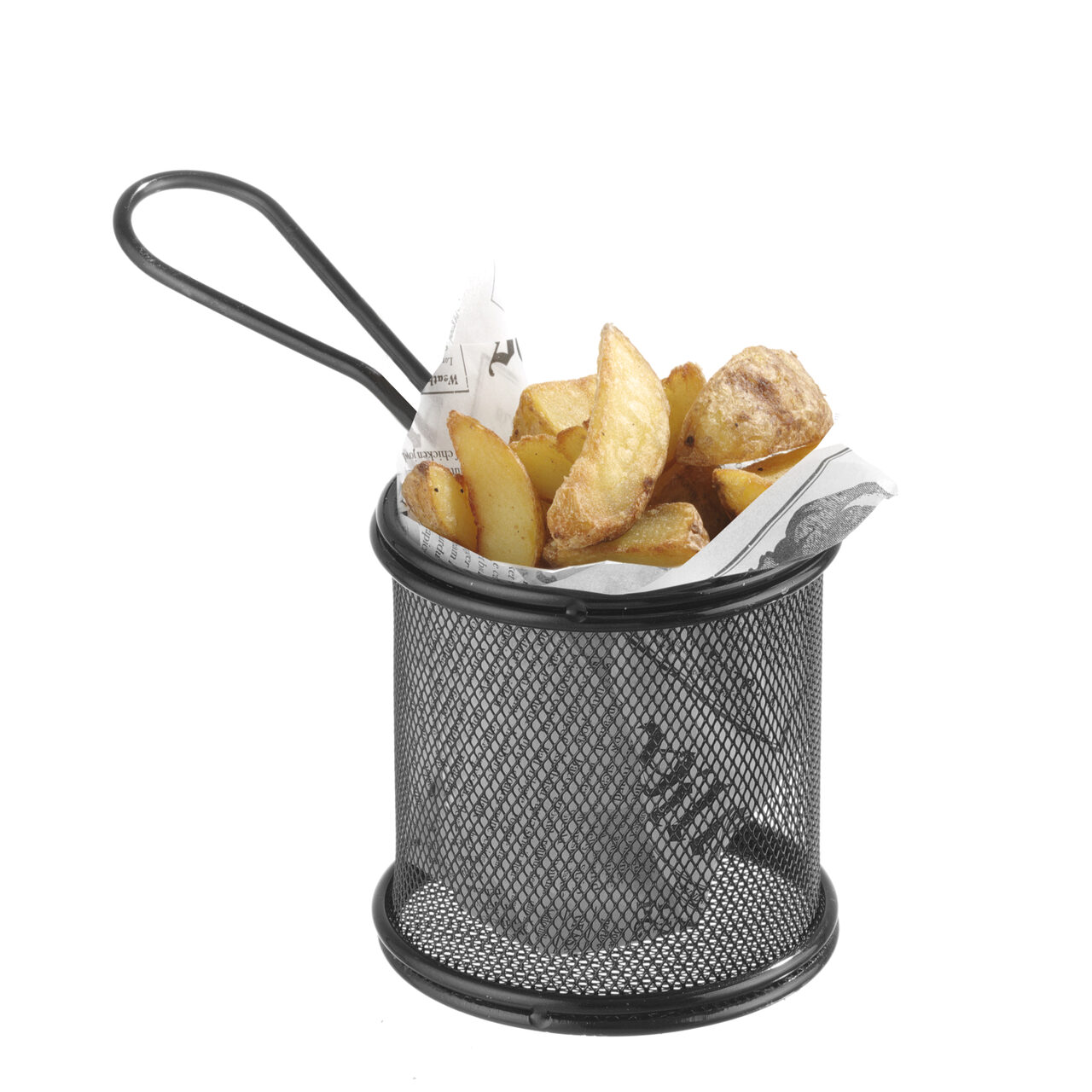 12590117_BIG.jpg Cos servire tip mini-fry, pentru servire snacks , cartofi prajiti, inox, 90x90x(h)90 mm, Hendi - Image 1