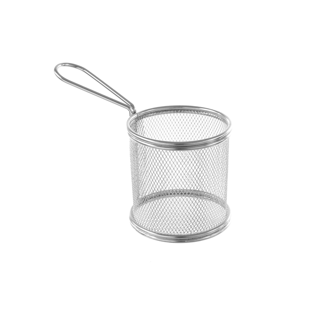 12590169_BIG.jpg Cos servire tip mini-fry, pentru servire snacks , cartofi prajiti, inox, 90x(H)90 mm, Hendi - Image 1