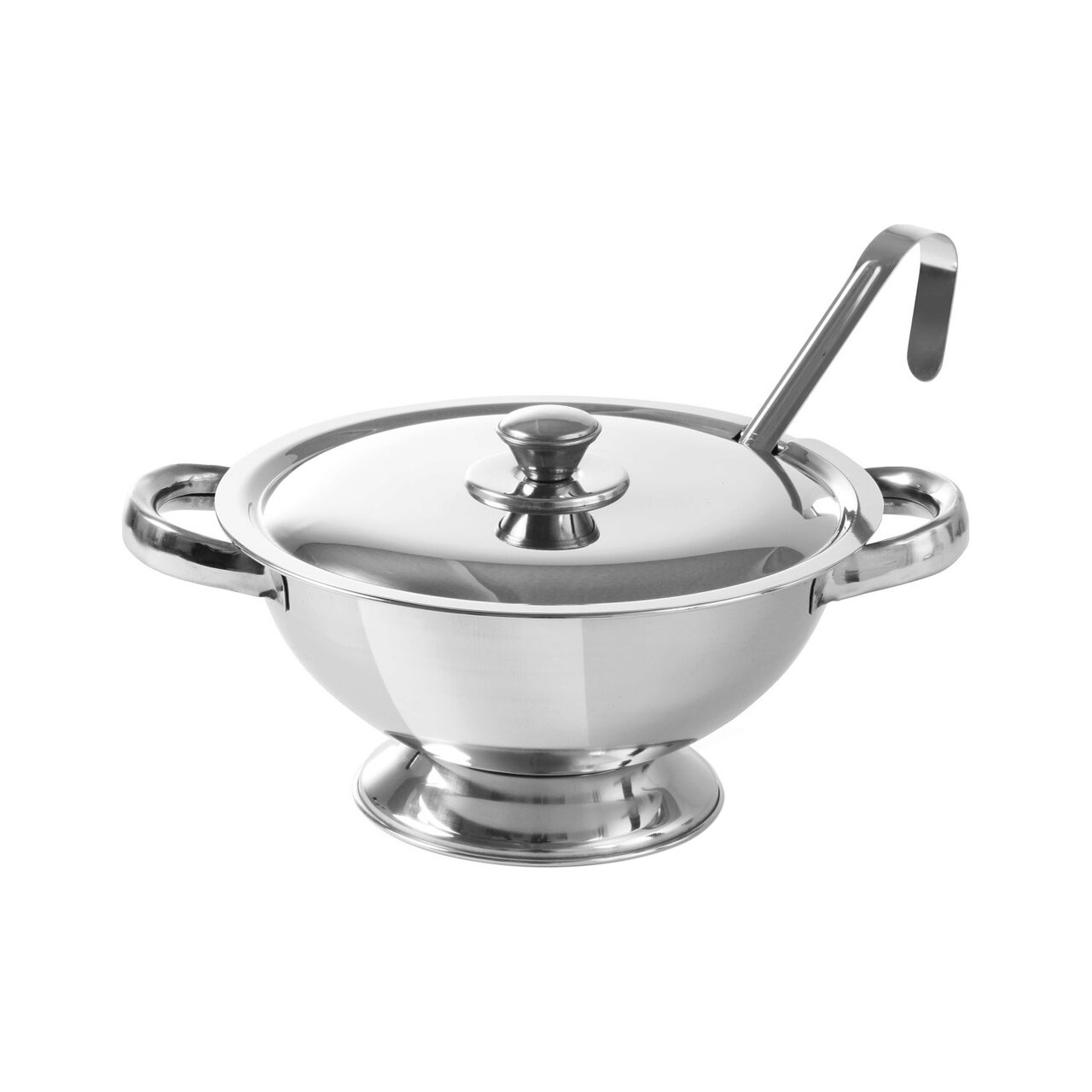 12590249_BIG.jpg Supiera cu capac si lingura servire, 2.7 lt, inox, Hendi, 27x(H)12 cm - Image 1