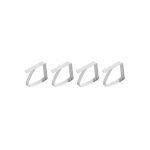 Set 4 bucati cleme pentru prins fata de masa, inox, 50x(H)40 mm, Hendi