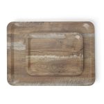 Tava de servire melaminata cu imprimare lemn, Hendi, dimensiune 330x430mm