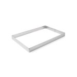 Forma dreptunghiulara din inox pentru patiserie si cofetarie, grosime 1.5 mm, Hendi, 585x385x(H)50mm