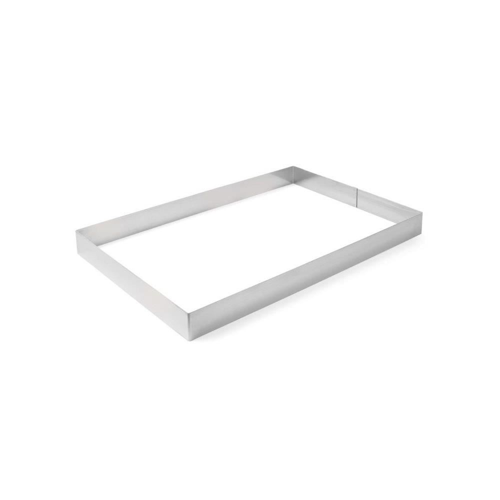 12590527_BIG.jpg Forma dreptunghiulara din inox pentru patiserie si cofetarie, grosime 1.5 mm, Hendi, 585x385x(H)50mm - Image 1