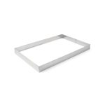 Forma dreptunghiulara din inox pentru patiserie si cofetarie 385x285x50 mm Hendi rezistenta la temperaturi