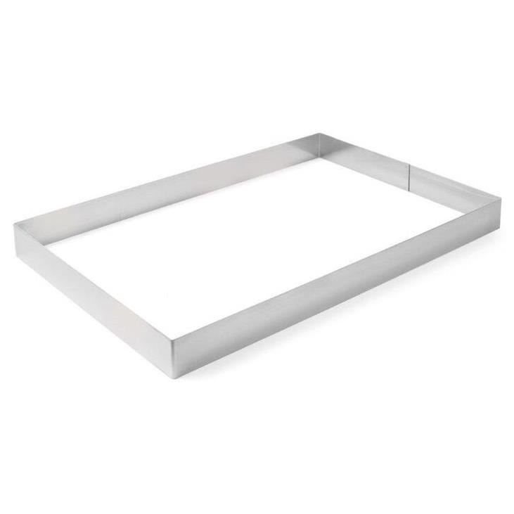 12590529_BIG.jpg Forma dreptunghiulara din inox pentru patiserie si cofetarie, Hendi, Inox 585x385x(H)60mm - Image 1