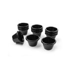 Set 12 buc Ramekin, 45 ml 60x60x(H)35 mm, plastic negru, Hendi