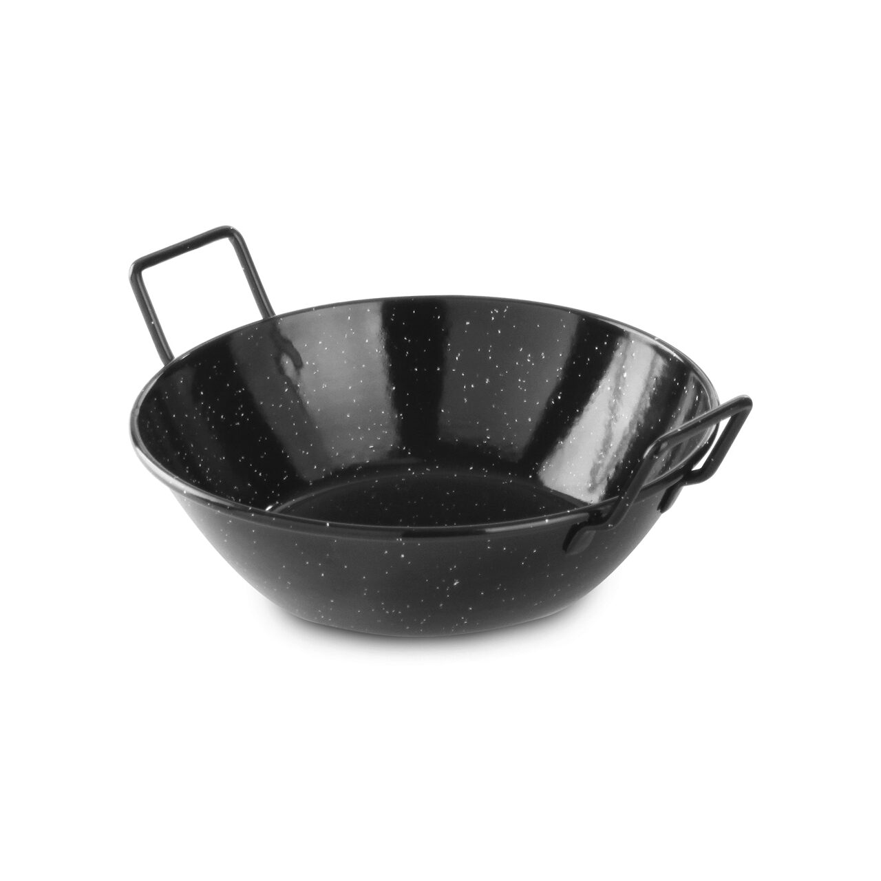 12591166_BIG.jpg Tigaie adanca paella cu 2 manere, otel emailat, 14,5 cm diametru x 4 cm inaltime , Hendi, potrivita si pentru servire - Image 1