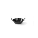 Tigaie adanca paella cu 2 manere, otel emailat, 18,5 cm diametru x 4,3 cm inaltime , Hendi, potrivita si pentru servire