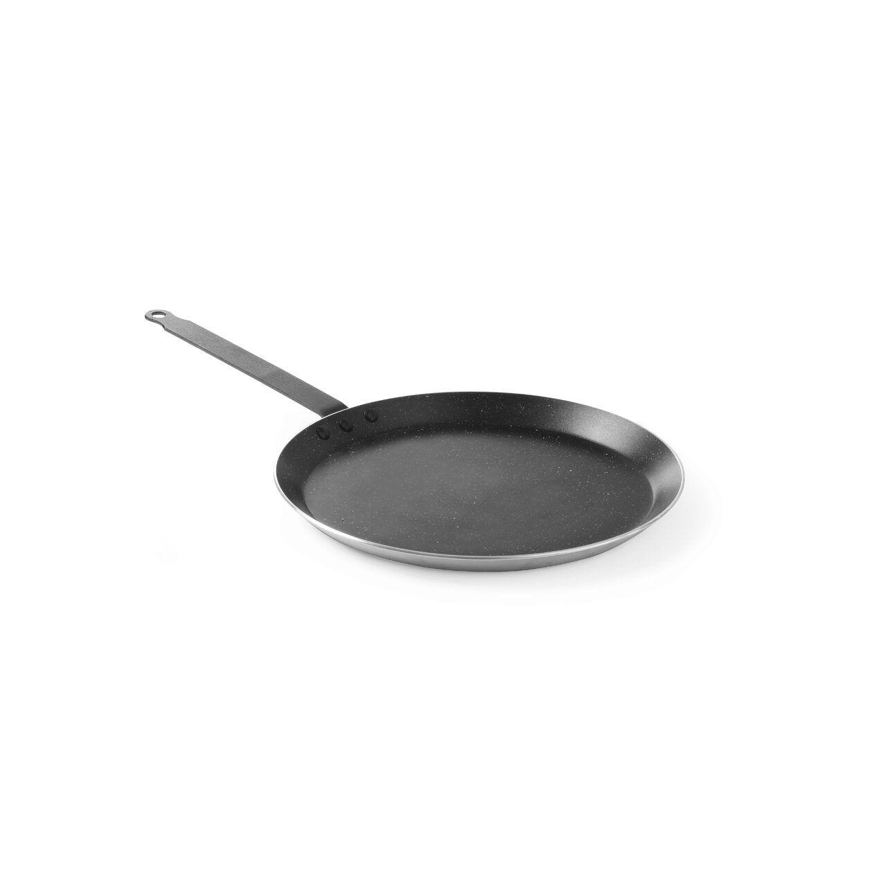 12591189_BIG.jpg Tigaie clatite profesionala, 28 cm diametru x 2,5 cm inaltime, baza 24 cm, aluminiu cu 3 straturi anti-lipire tip marmura, Hendi, potrivita si pentru inductie - Image 1