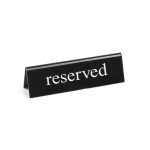 Semn pentru semnalizare masa "RESERVED" , Hendi, 130x35x(H)40 mm