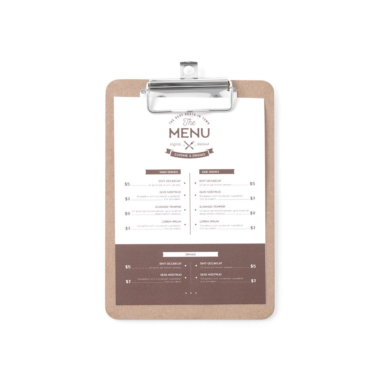 12591353_BIG.jpg Clipboard pentru meniu 125x180 mm Hendi - Image 1