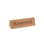 Semn de masa cu text Reserved din lemn durabil 152x44x(H)44 mm Hendi