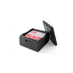 Cutie termoizolanta pentru transport, 21 lt, interior 350x350x(H)175 mm, exterior 410x410x(H)240 mm, Hendi Kitchen Line, spuma polipropilenica