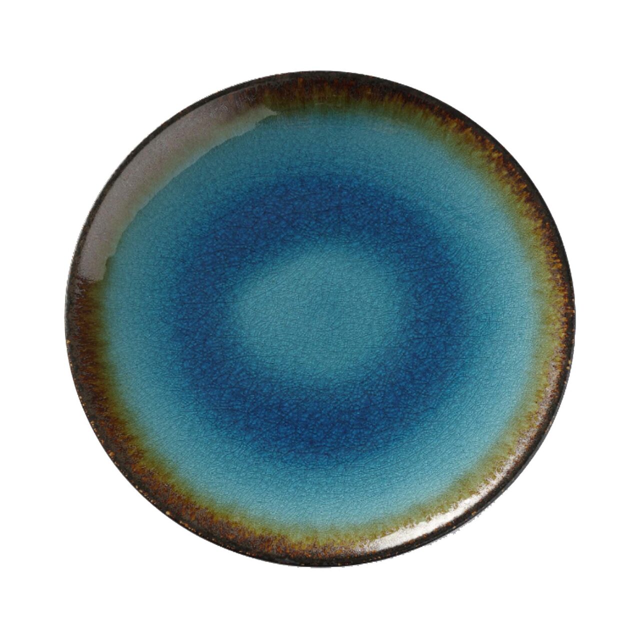 12591657_BIG.jpg Farfurie Fine Dine, colectia Lazur, diametru 254 mm, portelan decorat manual - Image 1