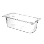 Tava profesionala Gastronorm policarbonat pentru inghetata, 5 litri, 360x165x(h)120 mm, Transparent