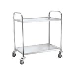 Carucior depozitare si servire cu 2 rafturi 830x510x(H)950 mm, corp inox, rafturi otel cromat, Hendi