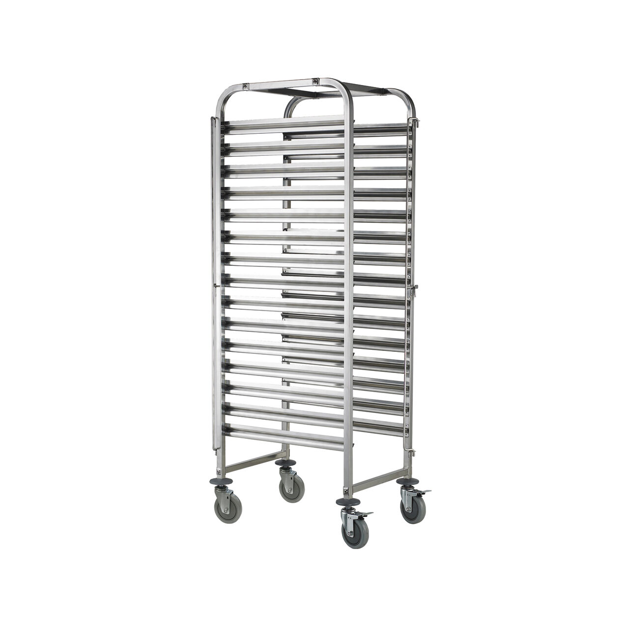 12592154_BIG.jpg Carucior mobil pt debarasare tavi - pt 15 tavi 60x40 cm- structura inox - 690x515x(H)1695 mm, Hendi - Image 1