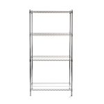 Raft metalic pentru depozitare cu 4 rafturi reglabile, sustine 125 kg/polita, Inox, 910x455x(H)1830 mm, Hendi