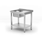 Chiuveta cu polita,Hendi, Kitchen Line, partea stanga, 800x600x(H)850m